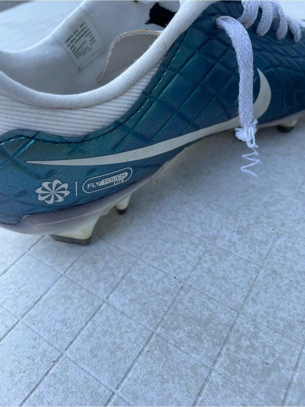 Nike Kids Teal Lace-Up Sneakers with White Accents
